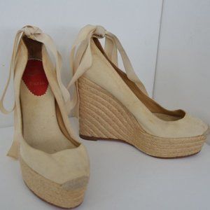 Christian Louboutin Beige Wedges